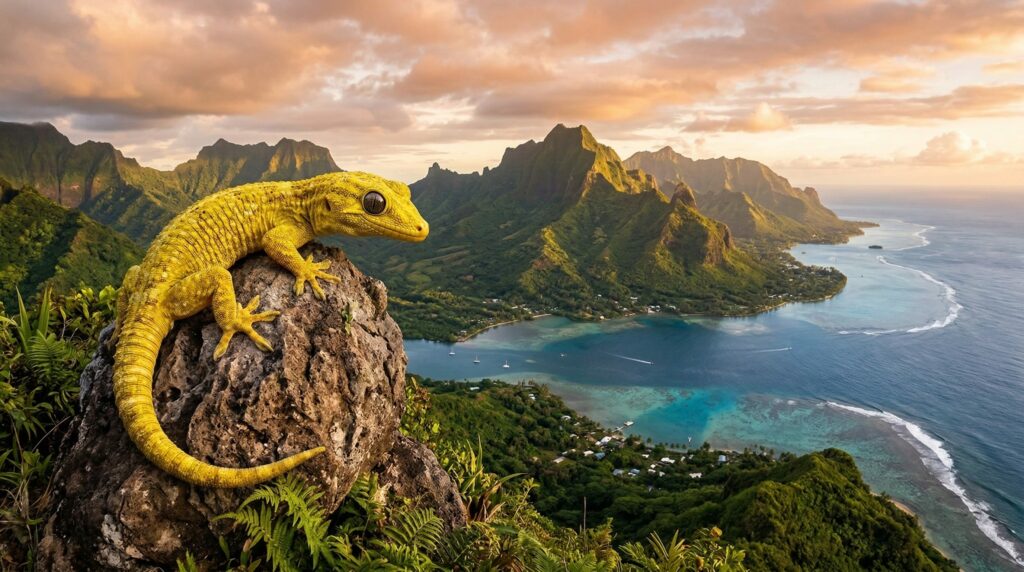 Moorea et la légende du lézard jaune